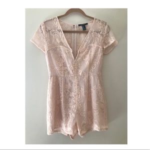 Light pink lace romper